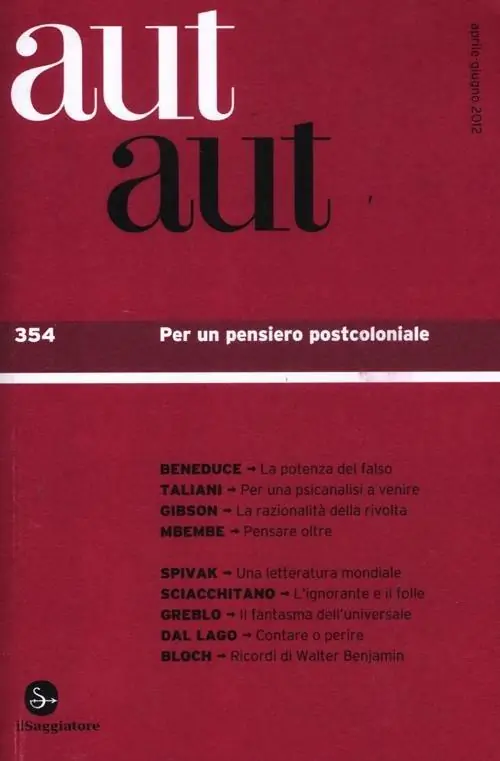 Promozione Esclusiva Aut aut. Vol. 354 Per un pensiero postcoloniale.