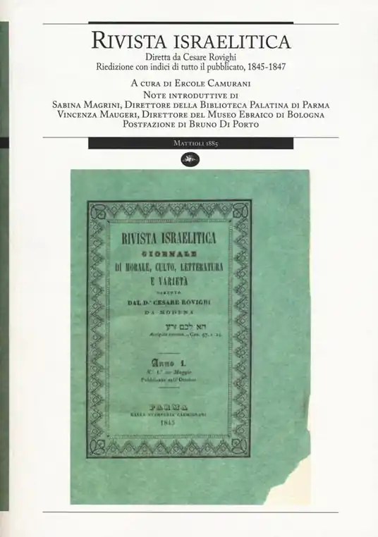 Direttamente Dal Produttore Rivista israelitica. Riedizione con indici di tutto il pubblicato 1845-1847
