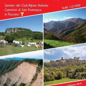 Spedizione Espresso Valtiberina toscana. Carta escursionistica. Sentieri del Club Alpino Italiano e Cammino di San Francesco Anghiari-Badia Tedalda-Caprese Michelangelo Monterchi-Pieve S. Stefano-Sansepolcro-Sestino