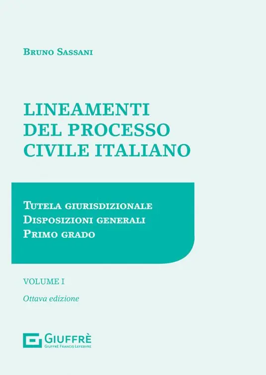 Lineamenti del processo civile italiano. Vol. 1 Tutela giurisdizionale, disposizioni generali, primo grado Miglior Prezzo