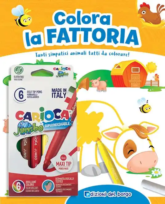 Compra Online Colora la fattoria. Tanti simpatici animali tutti da colorare! Ediz. a colori. Con 6 pennarelli