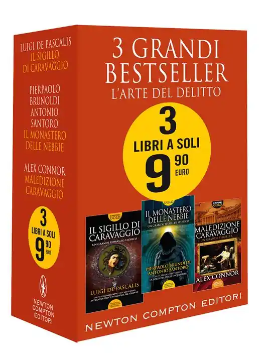 3 grandi bestseller. L‘arte del delitto Il sigillo di Caravaggio-Il monastero delle nebbie-Maledizione Caravaggio Super Prezzo