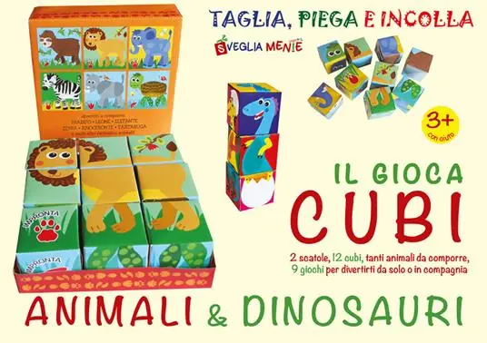 Il gioca cubi. Animali e dinosauri Professionale