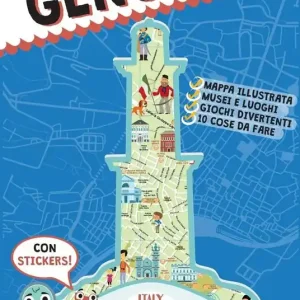 Pagamento Sicuro Mappa di Genova illustrata. Con adesivi. Ediz. italiana e inglese