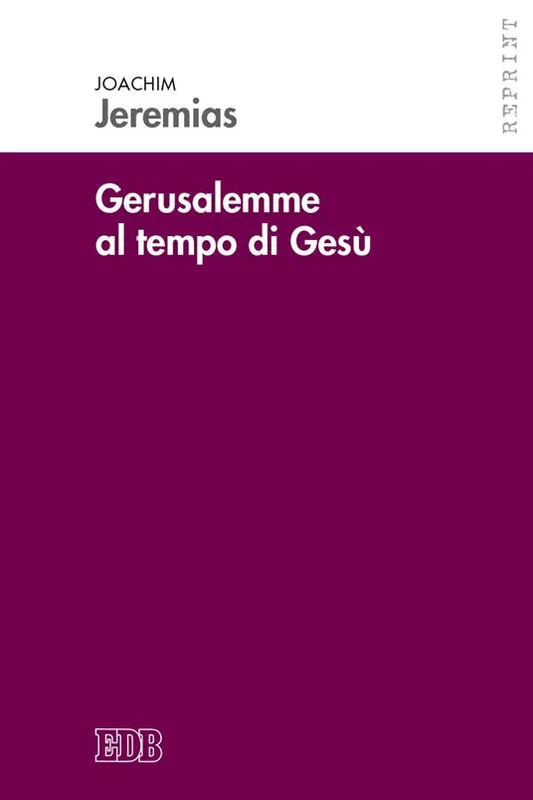 Gerusalemme al tempo di Gesù. Ricerche di storia economica e sociale per il periodo neotestamentario Nuova Collezione
