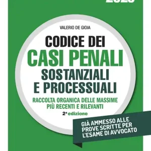 Codice dei casi penali sostanziali e processuali Offerta Del Giorno