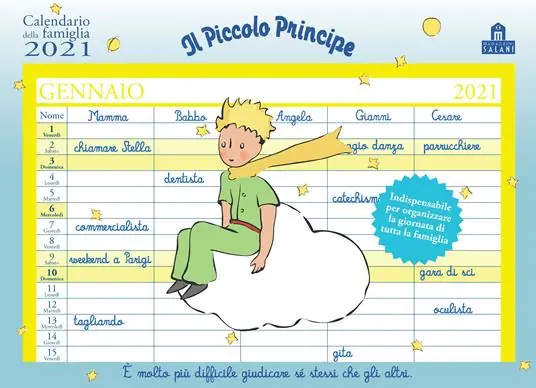 Prezzo Scontato Il Piccolo Principe. Calendario della famiglia 2021