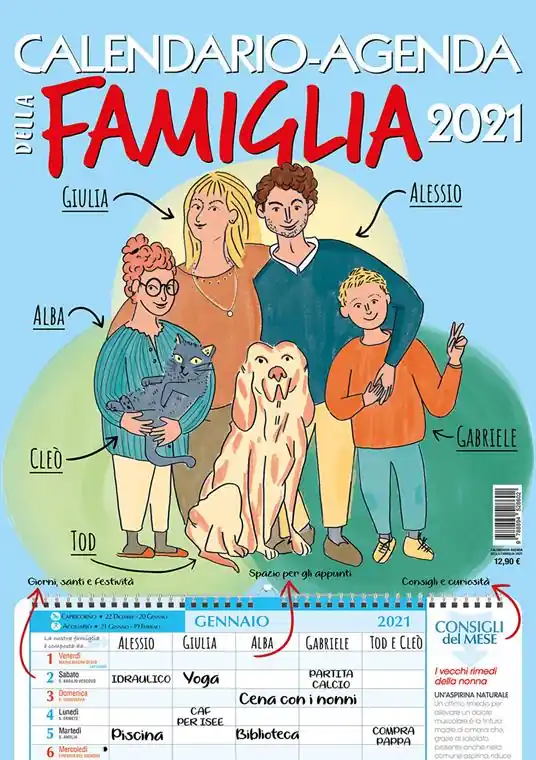 Calendario-agenda della famiglia 2021 Offerta Limitata