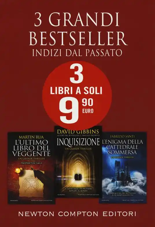 Indizi dal passato L‘ultimo libro del veggente-Inquisizione-L‘enigma della cattedrale sommersa Pagamento Sicuro