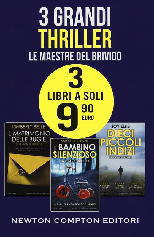 Le maestre del brivido Il matrimonio delle bugie-Il bambino silenzioso-Dieci piccoli indizi Subito Disponibile
