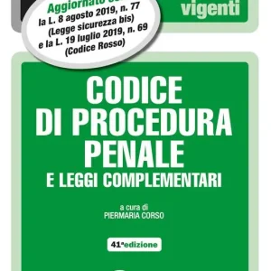 Codice di procedura penale e leggi complementari Compra Adesso