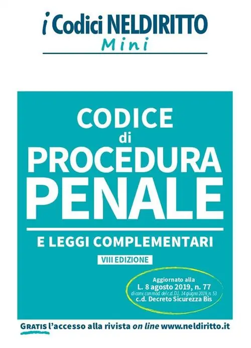 Codice di procedura penale e leggi complementari Subito Disponibile
