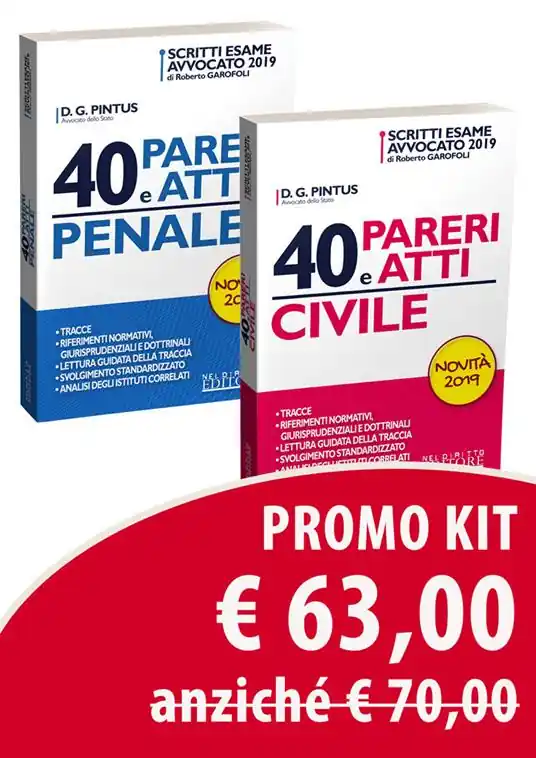 Kit 40 pareri e atti. Civile-40 pareri e atti. Penale Di Tendenza