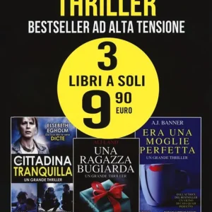 Bestseller ad alta tensione Una cittadina tranquilla-Una ragazza bugiarda-Era una moglie perfetta Spedito Oggi