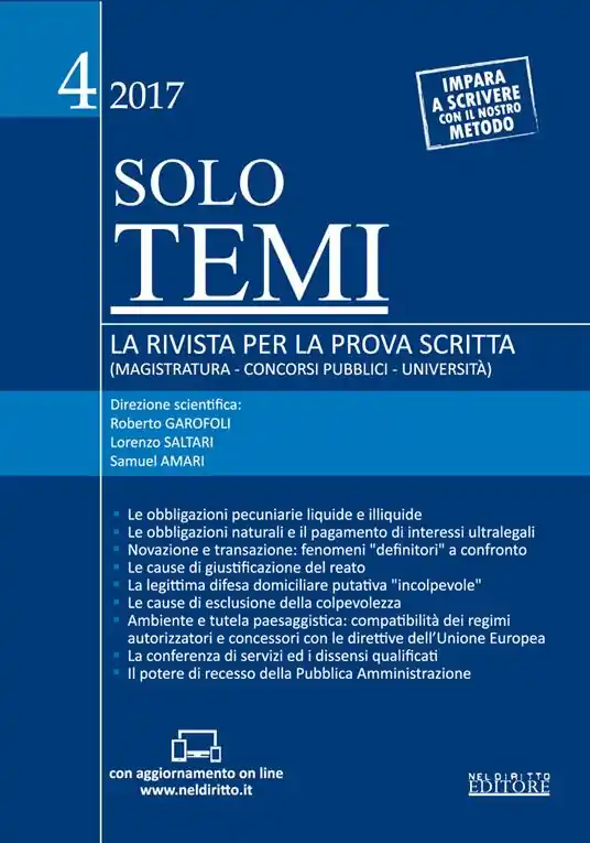 Bestseller Solo temi. La rivista per la prova scritta (magistratura-concorsi pubblici-università) (2017). Con aggiornamento online. Vol. 4