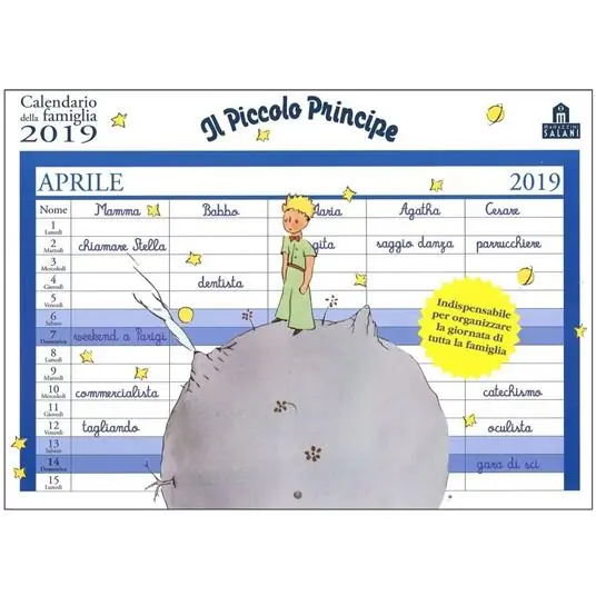 Bestseller Il Piccolo Principe. Calendario della famiglia 2019
