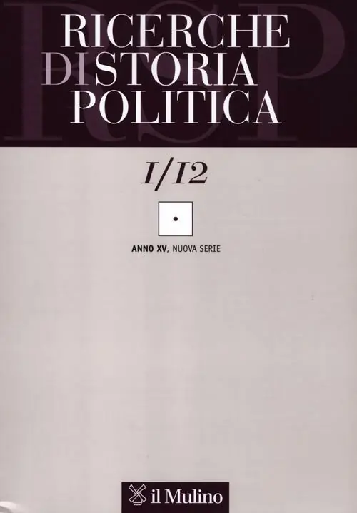 Pagamento Sicuro Ricerche di storia politica (2012). Vol. 1