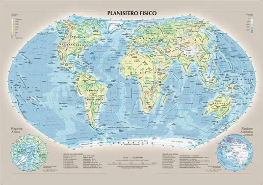 Planisfero fisico e politico Compra Oggi Stesso