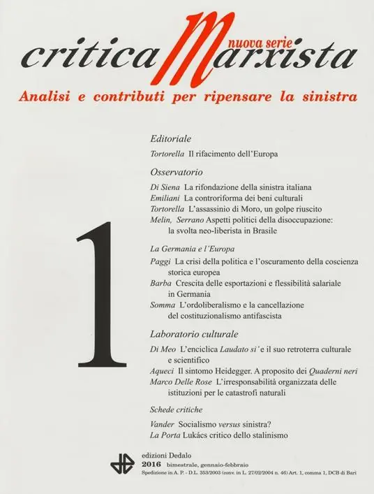 Consegna Rapida Critica marxista (2016). Vol. 1