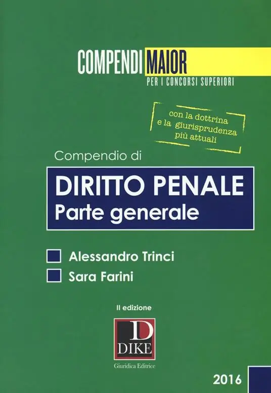 Novità Compendio di diritto penale. Parte generale. Maior