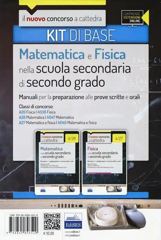 CC 4/12 matematica e fisica nella scuola secondaria. Manuali... Classi di concorso A20, A038, A26, A047, A27, A049. Kit di base. Con espansione online Must-Have