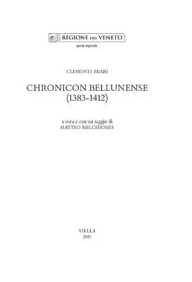 Chronicon bellunense (1383-1412) Prezzo Basso