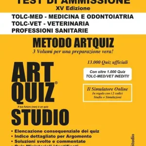 Saldi Artquiz Studio. Test di ammissione per Medicina, Odontoiatria, Veterinaria e Professioni Sanitarie. Area medica-sanitaria