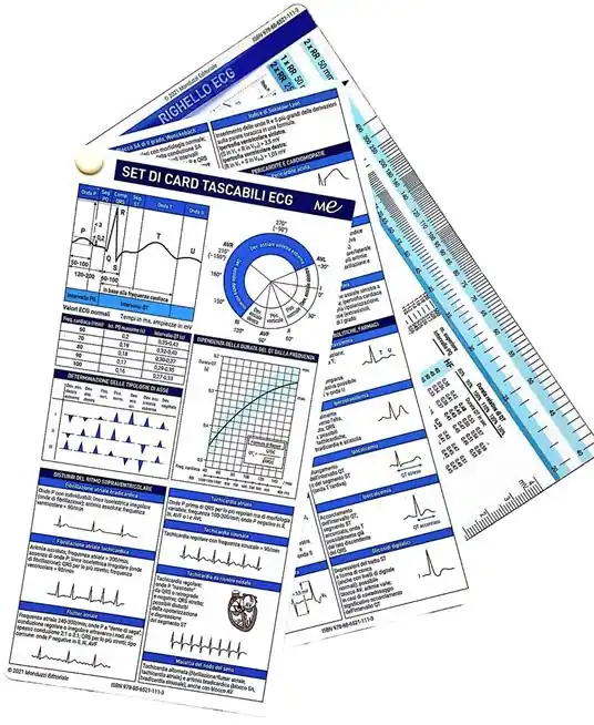 Set di card tascabili ECG. Con righello ECG Spedizione Espresso