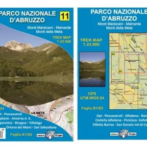 Saldi Carta escursionistica Parco Nazionale d‘Abruzzo. Monti Marsicani, Mainarde, Monti della Meta. Trek map. Scala 1 25.000
